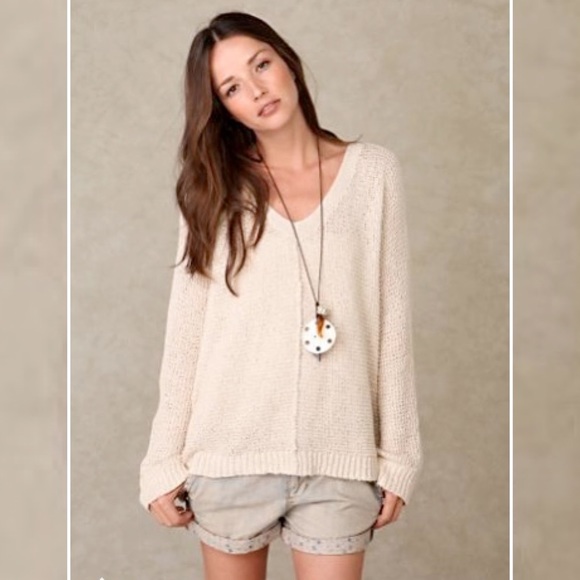 Free People Centered V Neck Pullover
